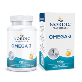 Nordic Naturals Omega 3 Sabor Limón 690 mg de Omega 3 por Porción Aceite de Pescado con EPA y DHA 60 Cápsulas Blandas 30 Porciones Suplemento Alimenticio Forma Triglicérido No GMO para Adultos