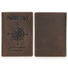 Polare Luxury RFID Blocking Leather Passport Holder Travel Wallet for