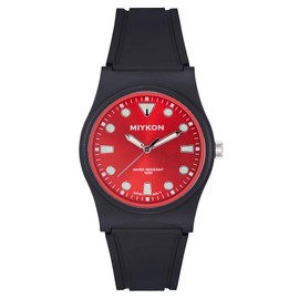 Miykon Black Sports Analog Watches for Men - 100M Waterproof Watch with Second Hand Nursing, Casual Easy Reader Wrist Watch - Shockproof Resin, Luminous Hands, Japanese Quartz with 4 Year Battery Life