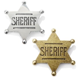 Sheriff Badge, 2 Pcs Stylish And Unique Cowgirl Accessories For Women, Easy To Carry Sheriff Badge Adult, Suitable For Ceremonies And Celebrations, Children'S Role Play ﻿
