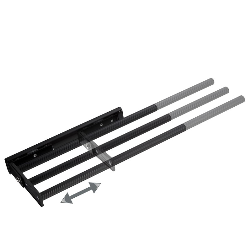 SOTECH TED Aluminium Towel Rail 3-Arm Black Matt (325-487 mm,