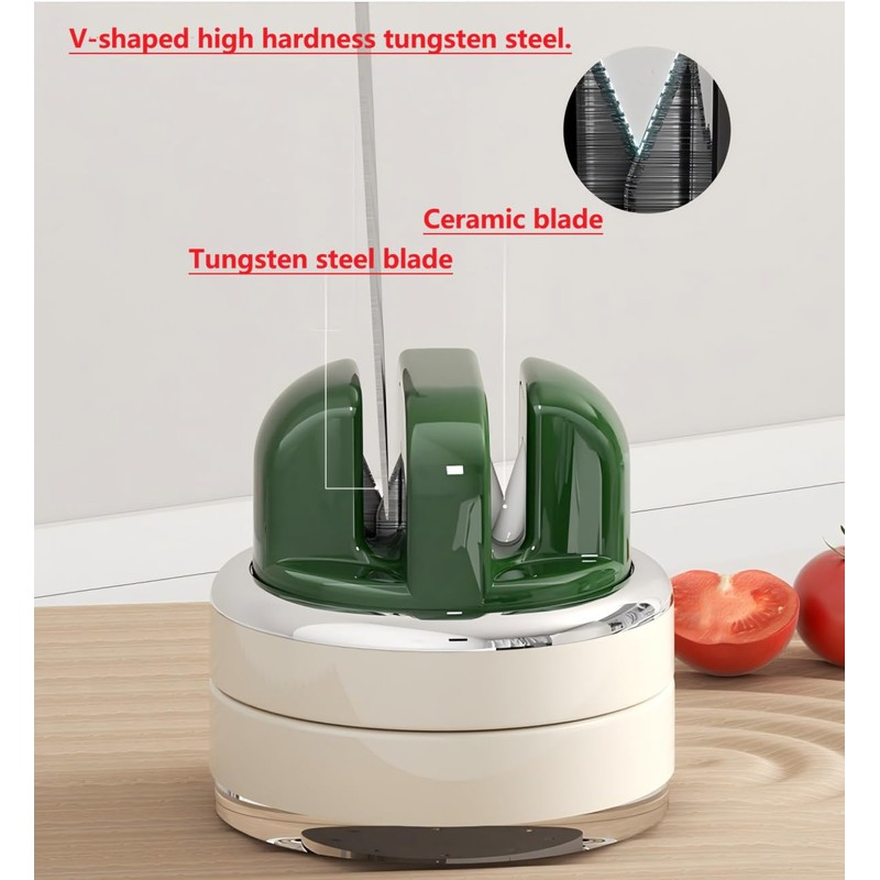 Suction Cup Knife Sharpener, Portable, Wall-Mountable, for Kitchen Knives,Fruit knife,Scissors,
