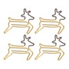 100pcs Shaped Paper Clips Deer Shape Metal Portable Office Clips