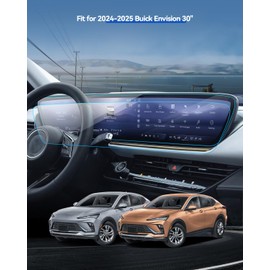 LANTU 2PCS Car Screen Protector for 2024 2025 Buick Envision& 2025 Enclave (Preferred/Avenir/Sport Touring) Accessories Navigation Nano Touchscreen Protector Film HD Clear Anti Fingerprint 30''