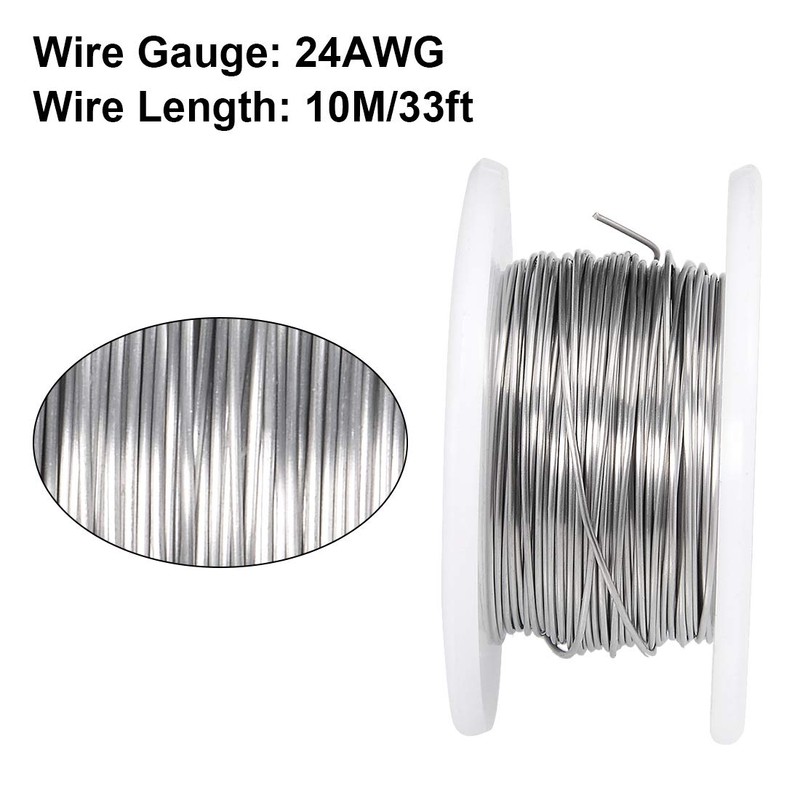 sourcing map 0.5 mm 24AWG Heating Resistance Cable Nichrome Wires