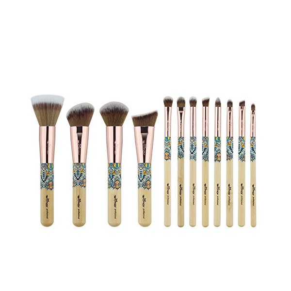 Anmor Makeup Brushes 12 Pieces Set Bamboo Makeup Brushes Soft
