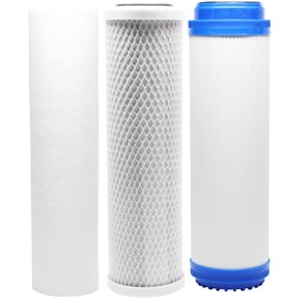 3-Pack Replacement Filter Kit Compatible with Everpure CGS-12 EV910012 RO System - Includes Carbon Block Filter, PP Sediment Filter & GAC Filter - Denali Pure Brand