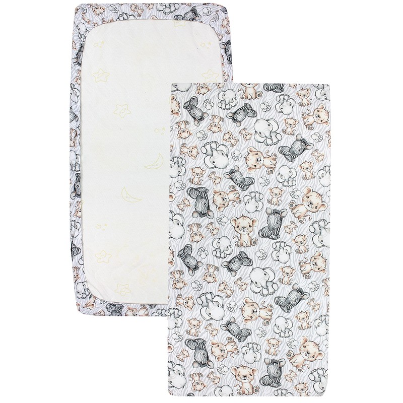 TupTam Baby Fitted Sheet for Baby Cot Bed Pack of