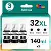 Clorisun 32XL Black Ink Bottle Refill Ink Compatible for HP