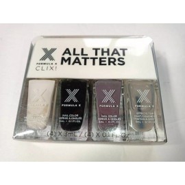 Sephora Formula X Clix Mini Nail Color Polish 4 Piece Set pedicure mani bin. 227 - Medium to Deep