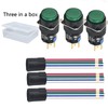 16MM Momentary Push Button Switch 12VDC LED Light Round Head