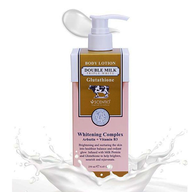 SCENTIO DOUBLE MILK TRIPLE BODY LOTION 250 ML.