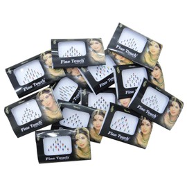 Banithani 12 Pcs Assorted Different Multicolour Bindi Full Packets Tattoos Sticker Tikka
