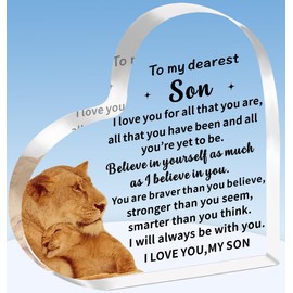 TTOVEN Son Gifts from Mum,Son Plaque,I Love You Gifts for Son Graduation Christmas Birthday Gifts