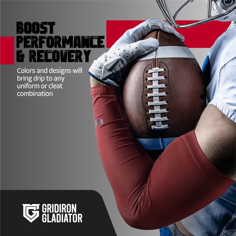 Gridiron Gladiator Football Arm Sleeve - Seamless Sport Compression Sleeves