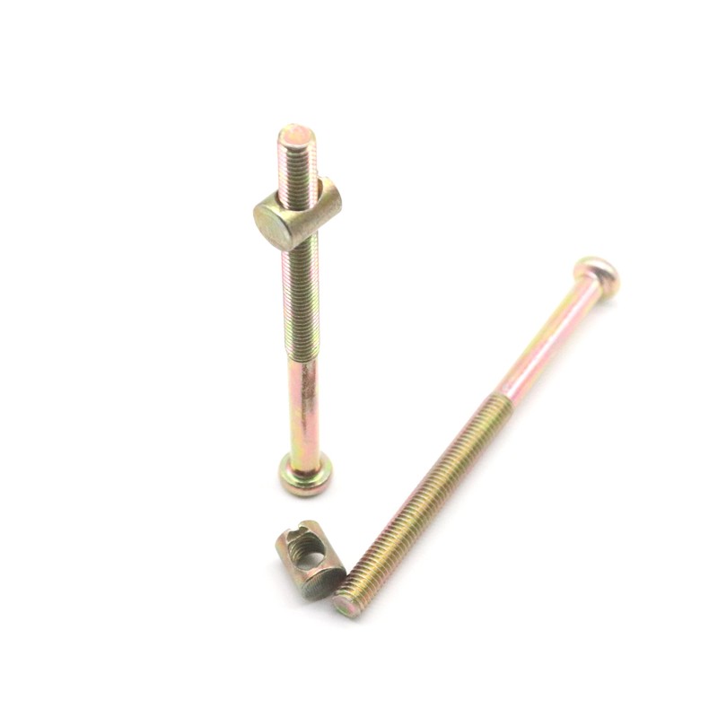 binifiMux 10-Pack M8x110mm Half Thread Furniture Barrel Screws Bolt Nuts