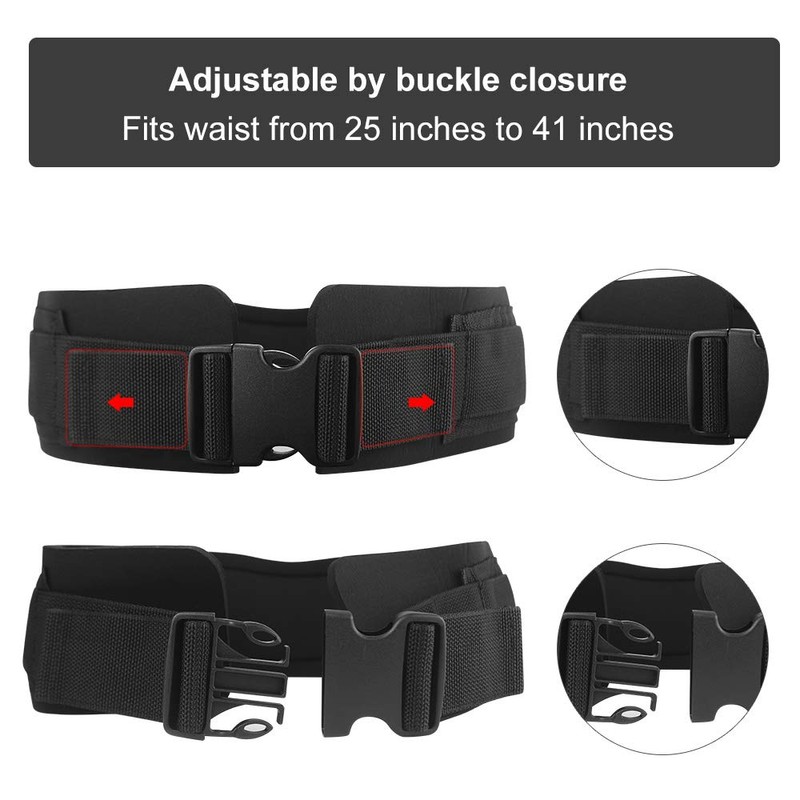 HYVAWO Waist Belt Neoprene Padded Gym Pulley Strap with Rings