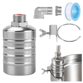 Schwimmerventil 1/2" oder 3/4" Automatisches Wasserstandskontrollventil, 304 Edelstahl Automatisches Befüllen Schwimmerventil für Wassertank Pool, Viehtränke, Destilliergerät