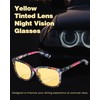 SIPHEW Anti-Glare Night Driving Glasses for Women, Polarized Yellow Lens