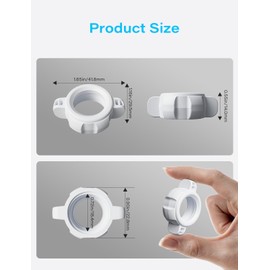 Atisek 0.7in/17mm Plastic Nut Thread Joint Fixing for Car Phone Holder/Kindle Pillow Stand Whit