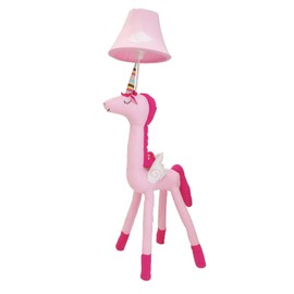 Floor Lamp by Cozylight, Pink Unicorn Design 51inch Tall Standing Lamp for Girl’s Bedroom, Hand-Stitched Toy Lamp Decorate Living Room, with an E26 LED Bulb