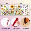 2PCS BMYUK Window Sticker Spring Window Sticker Garden Flowers Summer