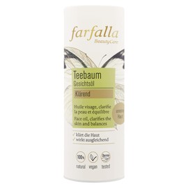 farfalla Tea Tree Facial Oil - Clarifying - 100% Certified Natural Cosmetics - 15 ml