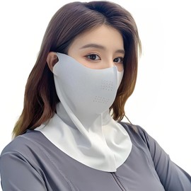 XZSXSL 2Pcs UPF 50+ Ice Silk Face Mask with Neck Cover - UV Sun Protection & Cooling for Women Men, Breathable for Golf Fishing Hiking Outdoor Activities