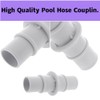 Pool Hose Adapter Connector,with 2pcs Stainless Steel Hose Clamps 1-1/4"