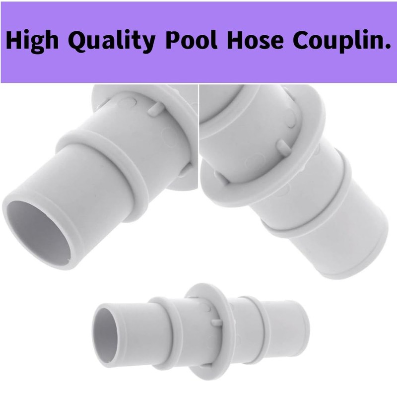 Pool Hose Adapter Connector,with 2pcs Stainless Steel Hose Clamps 1-1/4"