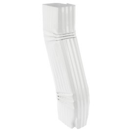 Gutter Downspout Elbow S-shape Style B (offset=3) Zig Zag Elbows 2” x 3” White Aluminum