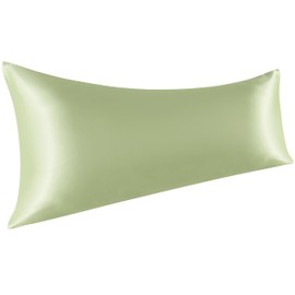 NTBAY Satin Body Pillowcase for Hair and Skin, Luxurious and Silky Pillow case with Envelope Closure, 20x54 Inches, Sage Green
