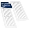 Five Oceans FO590-M2 Rectangular Boat Marine Louvered Ventilators, White Durable