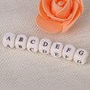 Wooden Letter Beads, Letter Beads, 100 Pieces Cube Beads Cube