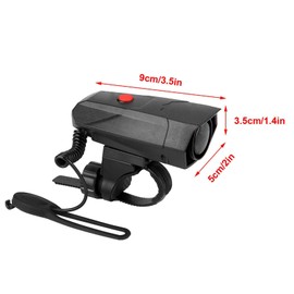 Haosie Bike Horn, Bicycle Horn Loud, 9x5x3.5cm/3.5x2x1.4inch Plastic Bike Bell with Mounting Tool and Buckle Bracket for All Weathers