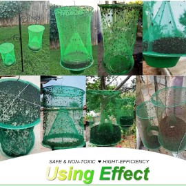 DKEP 8 Pack Ranch Fly Traps Outdoor Hanging Fly Trap  Reusable Stable Fly Catcher Bag