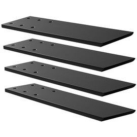 Yampos 12" Countertop Support Brackets (4 pcs) for Granite, 12" x 2.5" x 0.24" Heavy Duty Hidden Bracket Wall Mounted Support for DIY Open Shelving - Mounting Hardware Included