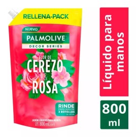 Palmolive Jabón Líquido Para Manos Palmolive Flor De Cerezo Y Rosa Repuesto 800ml