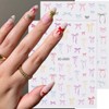 6 Sheets Bow Nail Art Stickers 3D Self-Adhesive Nail Decals