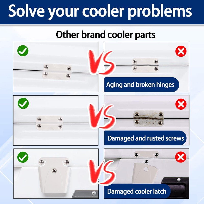 Goktvai Cooler Hinges Replacement Kit, Camping Accessories for Igloo Including