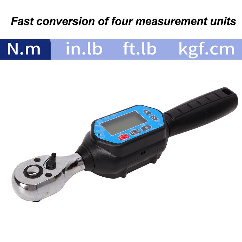 Digital Torsion Wrench 3/8in Drive Mini Calibrated Wrench with Buzzer