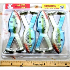 Big Bite Baits 4ct SEXY SHAD Buzzing Warmouth 4" SOFT FROG Bass Fishing Topwater Baits FROGS