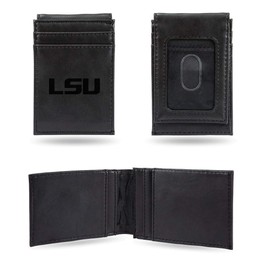 Rico Louisiana State LSU Tigers Black Money Clip Front Pocket Slim Wallet
