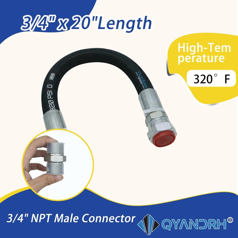 3/4" x 20"Length, 3/4" NPT Male Connector Upgraded Compressor Jumper