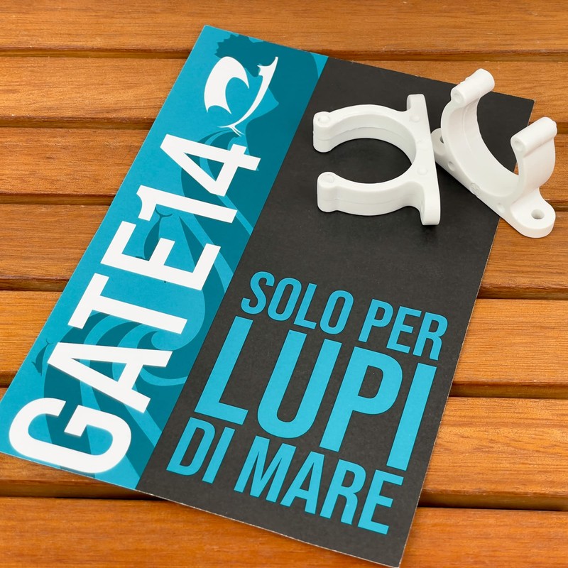 GATE14® Rowing and Paddle Holder, White Plastic Clamps Diameter Max