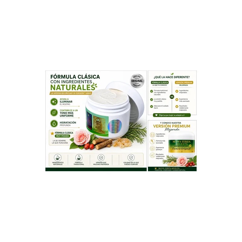 Crema Facial Mana Terza Selecta Aclarante Natural 70g