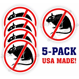 Unbranded/Generic NO RATS Funny Hard Hat Stickers / EDC Toolbox Foreman Welding Laborer Decals 5pk
