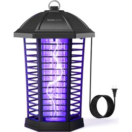 WowCatch LED Bug Zapper Outdoor, IPX4 Weatherproof, Up to 50,000 Hrs Lifespan (No Bulb Replacement) Mosquito Killer, 4200V Electric Fly Zapper for Open Patios, Backyard, Home, Camping