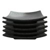 Pack Of 5 Charcoal Grey Hakumu Collection Square Appetizer Dessert