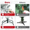 Byroce 6FT Unlit Snow Flocked Christmas Tree, Artificial Holiday Hinged